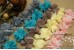 Peonies Chiffon Flower Trim (LARGE)  (Pack of 6)